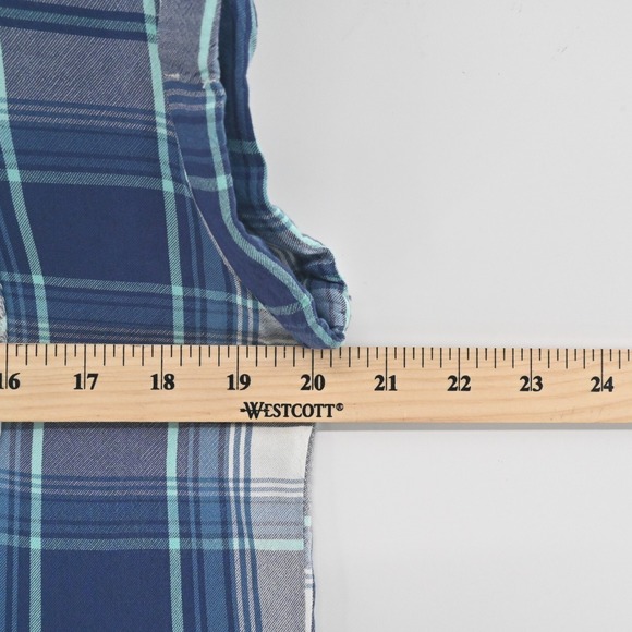 RAILS Womens Britt Top Size S Blue White Tartan Plaid Western Sleeveless Button - Picture 3 of 11